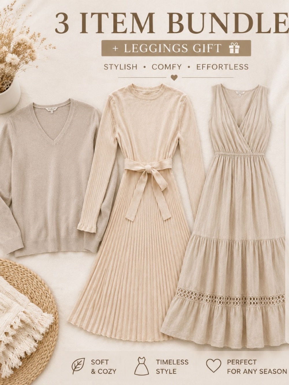 Quiet Luxury Beige Bundle/Beige Capsule Wardrobe Bundle | Women’s S/M